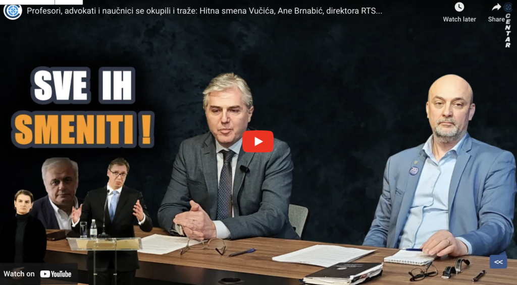 Професори, адвокати и научници се окупили и траже: Хитна смена Вучића, Ане Брнабић, директора РТС…